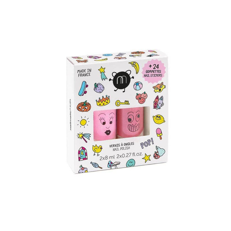 Nailmatic Pop 2 Pack with Stickers (Dolly & Kitty)