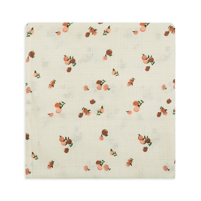 Organic Baby Muslin Swaddle - Peaches