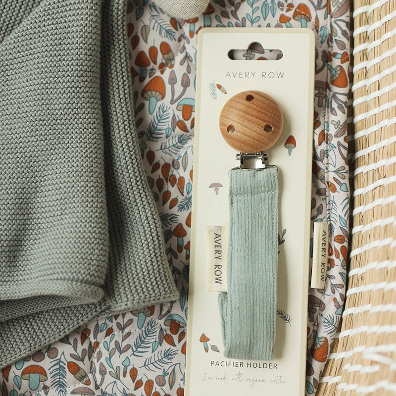 Pacifier holder - corduroy blue