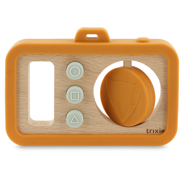 Wooden silicone baby camera - Mr. Fox