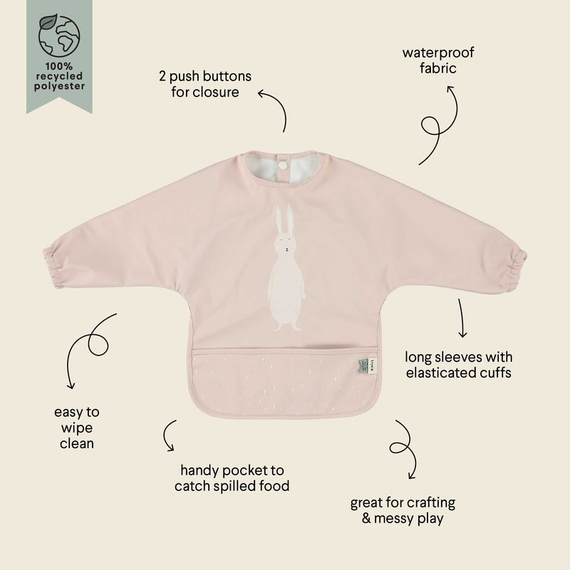 Waterproof long sleeve bib - Mrs. Rabbit